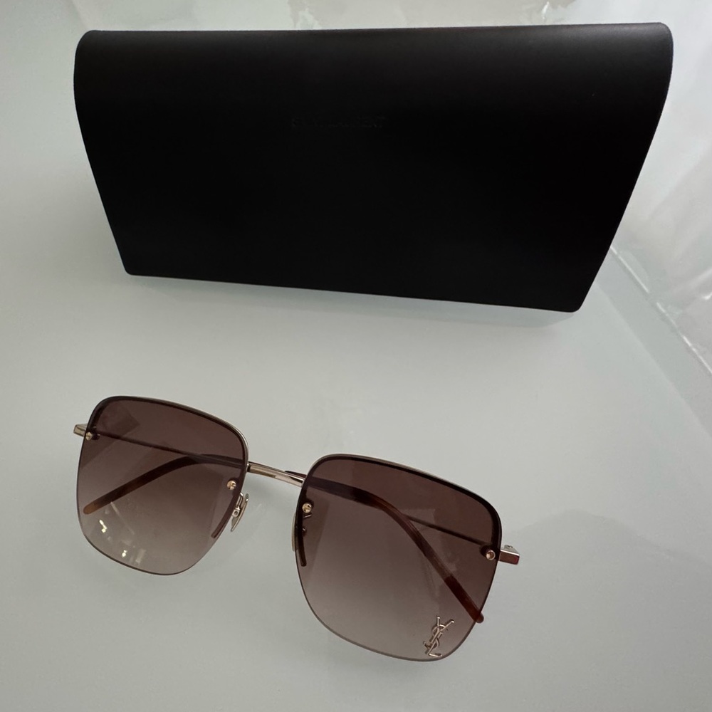 YSL Dark Brown frameless Sunglasses